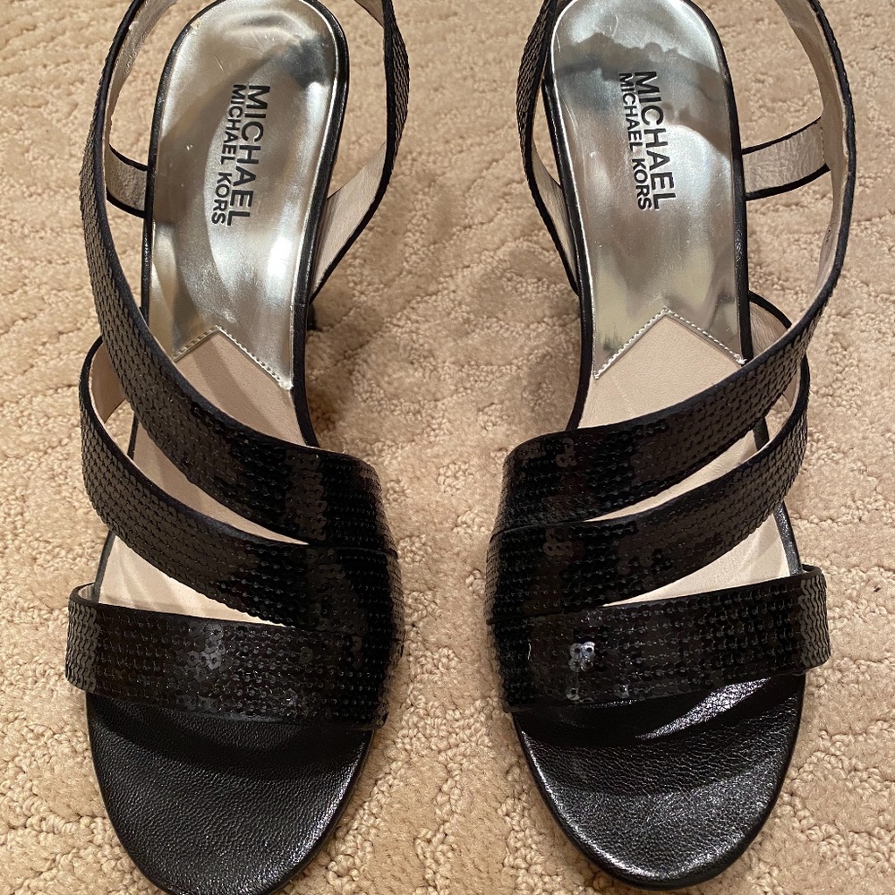 Michael Kors Black Strappy sandals - size 9.5